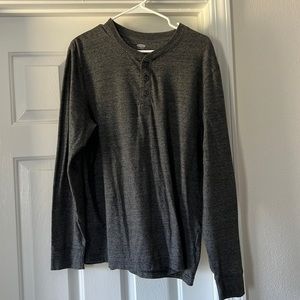 Dark Gray old navy 1/4 button down long sleeve
